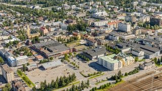 Ilmakuva Kokkolan keskustasta