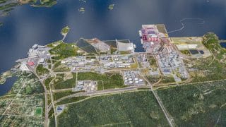 Ilmakuva Kokkolan suurteollisuusalueesta