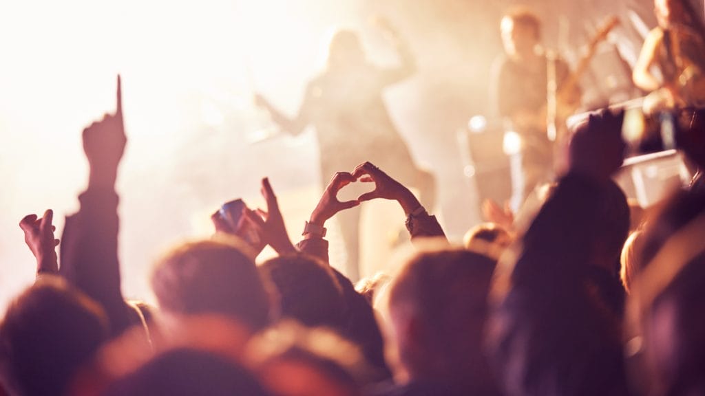 konsertin yleisöä