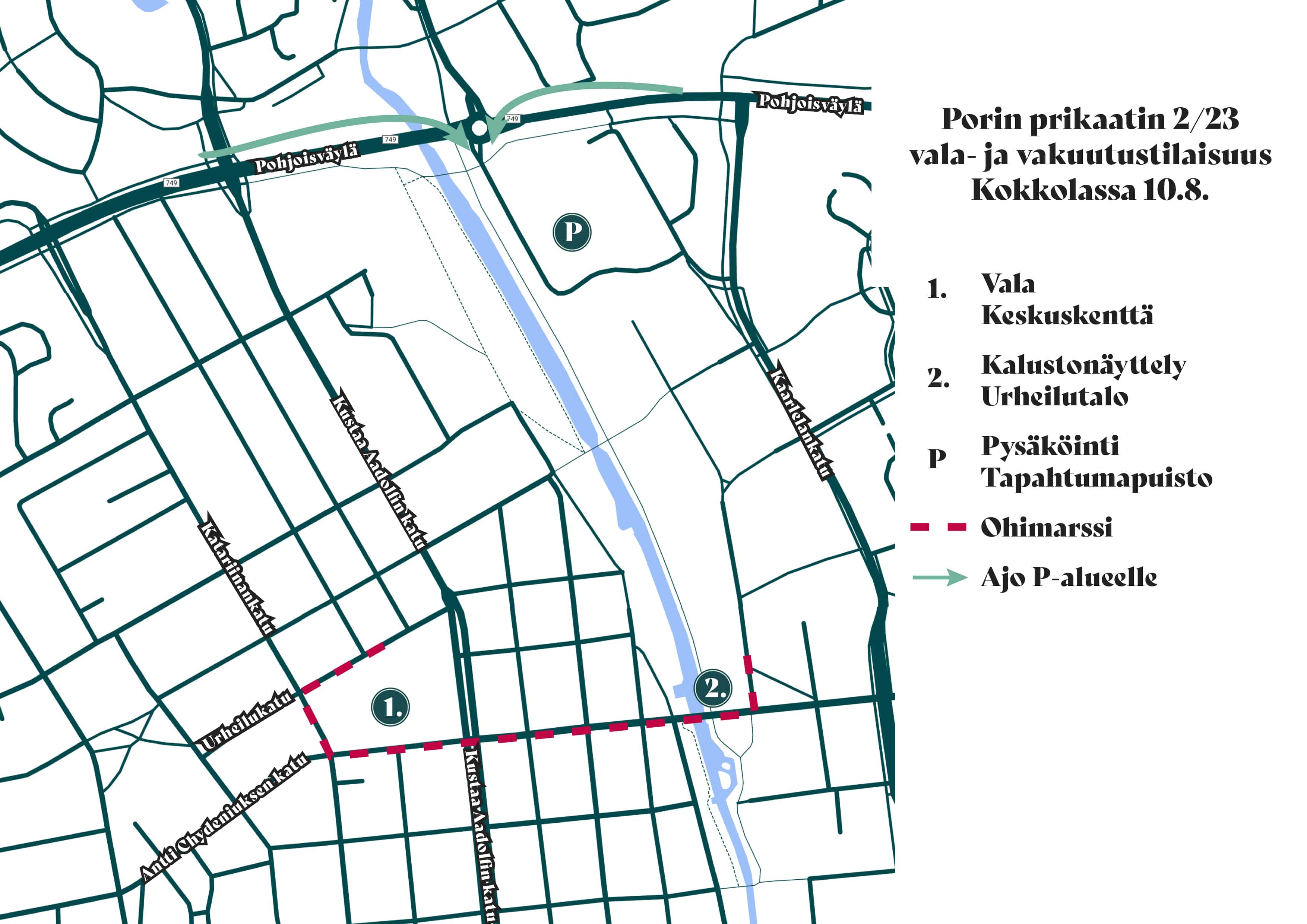 Valatilaisuuden opaskartta